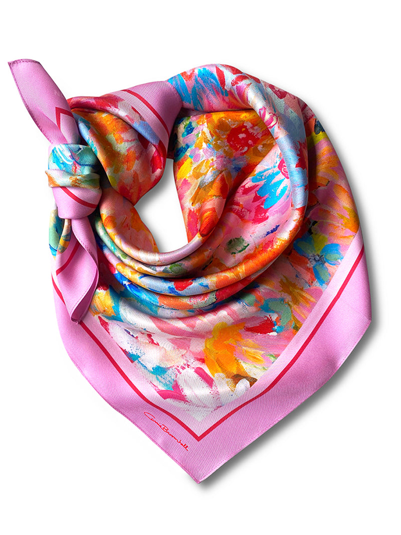 THE DH x CARRIE BROOMHALL AMELIE LARGE SILK SCARF