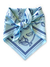 THE DH x KAYLEE BELL COWBOY UP BLUE PETITE SILK SCARF